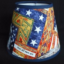 Patriotic Custom Made Handcrafted Lamp Shade 6 x 10 x 8 Life Liberty - £31.54 GBP