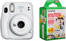 Fujifilm Instax Mini 11 Instant Film Camera, Ice White, Along With 20 Exposures - $129.97