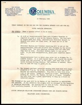 1940 Letterhead - Kiwanis International of Columbia, South Carolina A2 - $3.95