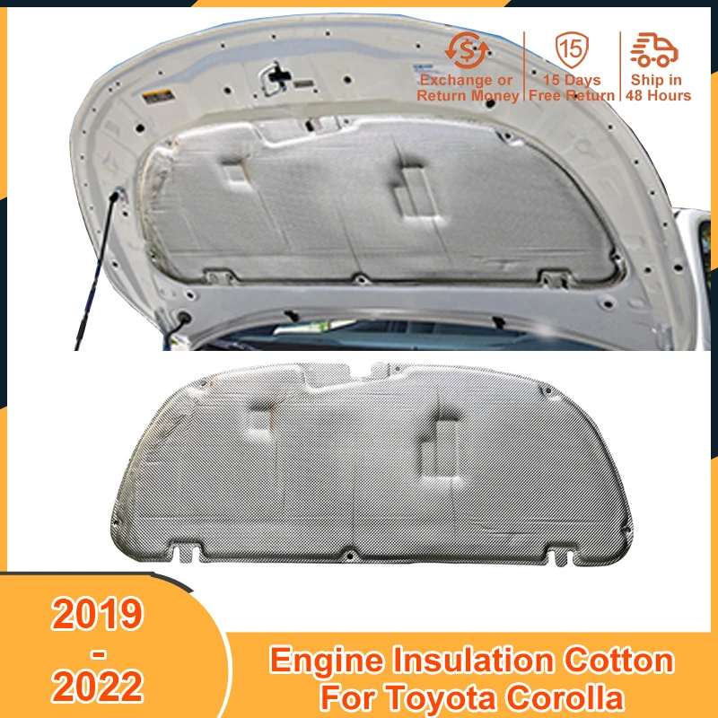 2019-2022 Engine Soundproof Insulation Cotton Pad for Toyota Corolla 2019 2020 - £55.12 GBP+