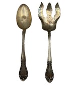 Gorham New Elegance Silver Plate 8.5” Spoon, 8.75” Meat Fork Serving or ... - $398.95 MXN