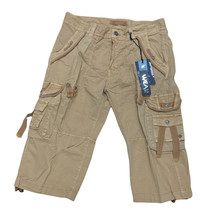 Sawadikaa Men&#39;s Casual Cotton Twill Cargo Shorts Pant Lightweight Khaki 34 size - £22.57 GBP