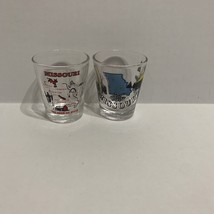 Set of 2 Vintage Souvenir Missouri Shot Glasses St Louis Arch Show Me State - $7.70