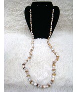 Handmade Bean and Seed-Like White/Browns Fashion Jewelry Necklace, Acces... - £10.29 GBP