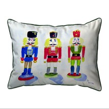 Zippered Betsy Drake Nut Crackers Christmas Outdoor Pillow 20 Inch x 24 Inch - £55.25 GBP