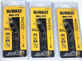  (3) De Walt MAX-FIT 20° Magnetic Pivot Holder &amp; Bit Tip Impact Rated DWAPVTMF2 - $29.35