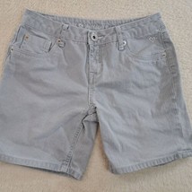 Justice Simply Low Girls Jean Shorts Grey Size 16R - $11.65
