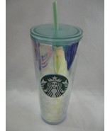 Starbucks 24 oz Iridescent Gold Mermaid Siren Scales Traveler Tumbler Li... - £25.30 GBP