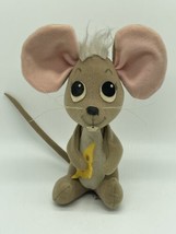 Vintage Dream Pets Tidbit Mouse with Cheese #3008 Plush Rare Collectible... - $9.49