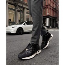 The Veneto Black Leather Men Sneaker image 12