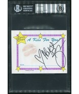 ALEKTRA BLUE PORN STAR SIGNED AUTOGRAPHED LIP PRINT CARD SEXY KISS BAS S... - £69.34 GBP