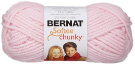 Spinrite Bernat Softee Chunky Yarn Baby Pink 1 Pack of 1 Skein - $20.48