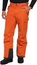 new ARCTIX Insulated Snow Pants Men&#39;s sz M orange ski snowboard winter bottoms - £37.32 GBP