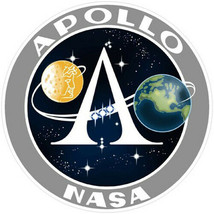 x2 12cm Vinyl Stickesr Apollo space nasa exploration laptop Skylab travel retro - £4.90 GBP