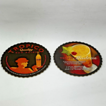 2000 Tropico Bacardi Gold Rum CardBoard Coaster Set of 2 Barware Pub 4in... - $95.03 MXN