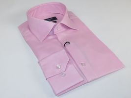 Mens 100% Cotton Oxford Shirt Manschett by Quesste Turkey Slim Fit 4029-02 Pink image 4