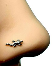 Lizard Gecko Nose Stud Cute 22g (0.6mm) 925 Sterling Silver Ball End Stay Stud - £4.89 GBP