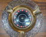 Vintage Las Vegas Roulette Wheel Ashtray Working Spinner Casino Bar Decor - $86.13