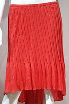 $265 TRACY REESE New York CORAL Sift Flame MULLET Asymmetric PLEATED Lin... - £134.50 GBP