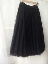 Black Maxi Tulle Skirt Outfit Women's Full Length Plus Size Tutu Skirt image 3