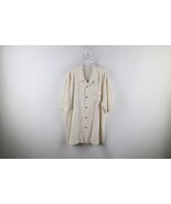 Vintage Tommy Bahama Mens XL Distressed Silk Wine Looped Collar Button Shirt - £62.91 GBP
