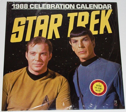 Classic Star Trek TOS 1988 Celebration Wall Calendar Pocket NEW SEALED - $9.74