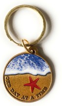 Color Starfish Beach One Day At A Time Keychain With Serenity Prayer - £7.85 GBP