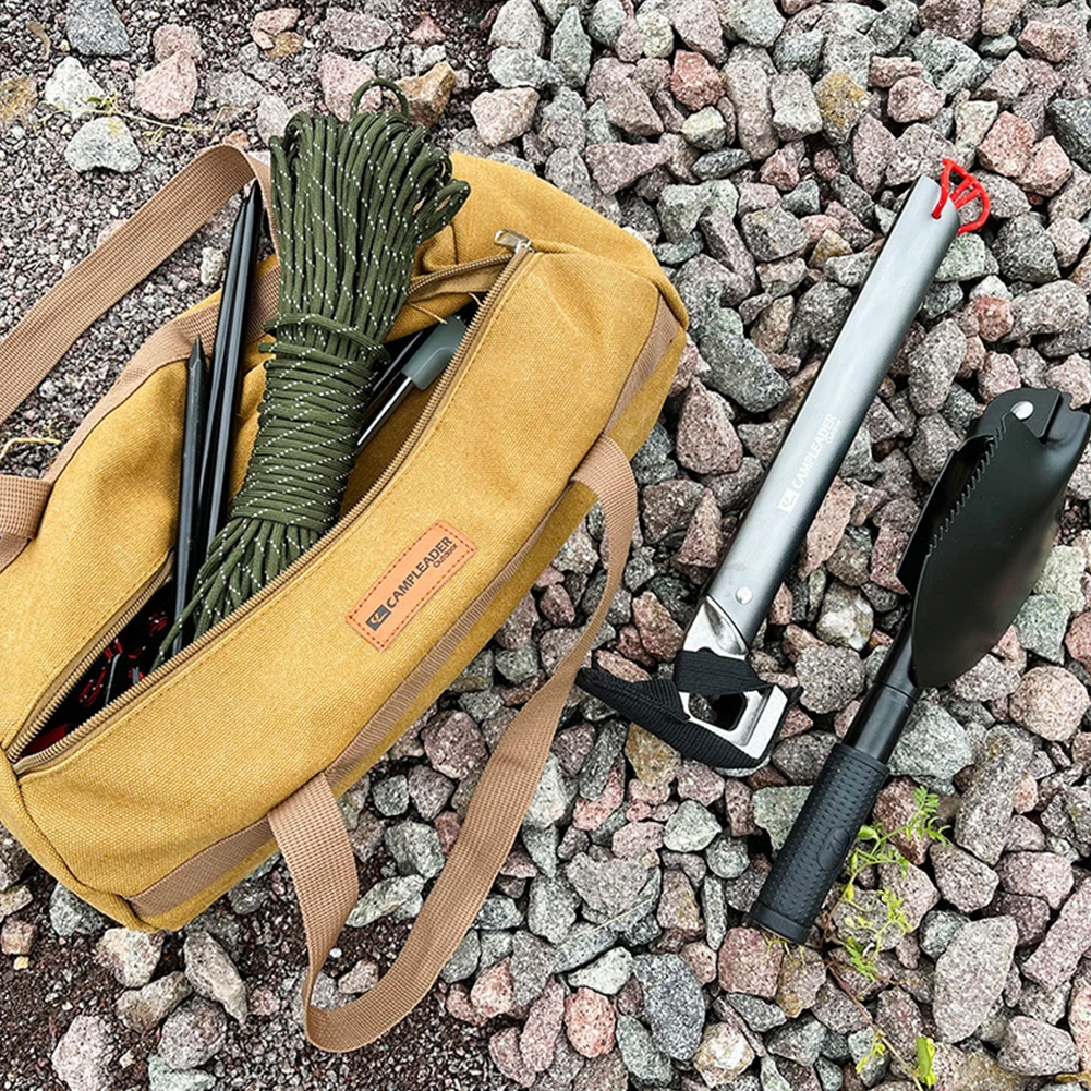 Ground Nail Organizer Portable Tent Ground Nail Wind Rope Hammer Pouch Cylinder - £13.49 GBP+