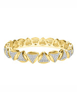 14K Yellow Gold Plated 8&quot; Men&#39;s Link Bracelet Round Real Moissanite 9.85CT - €431,10 EUR