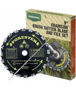 Forester Brush Cutter Blades And File Set - Trimmer Chainsaw Tooth Saw B... - $39.99