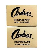 Andres Restaurant Lounge Closed Vintage Box Matches Carmel CA Lot Of 2 E11 - $24.99