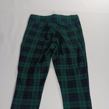 Old Navy STEVIE Print Leggings Stretch Green & Black Plaid Mid-Rise Girls XS image 12