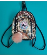 JUSTICE GIRLS pink UNICORN SEQUIN MINI Backpack 10&quot; x 7&quot; I&#39;m Made Of Magic - $16.41 CAD