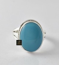 925 Sterling Silver Sleeping Beauty Turquoise Lovely Fantastic Ring Girl Gift - £46.96 GBP+