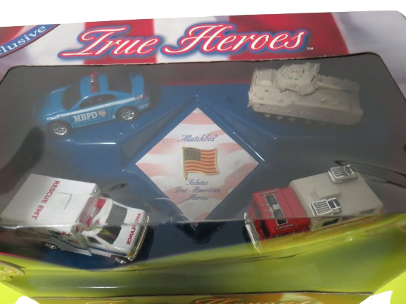 Matchbox Collectibles True Heroes 4 Piece Box Set Salutes American Heroes New - $15.84