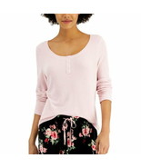 Charter Club Womens Ribbed Henley Pajama Top Chalky Rose XX-Large SOFT S... - $17.21 CAD