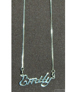 925 Sterling Silver Name Necklace - Name Plate - EMILY 17&quot; chain w/pendant - £47.19 GBP