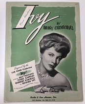 Joan Fontaine Signed Autographed &quot;Ivy&quot; Vintage Song Sheet - £31.37 GBP