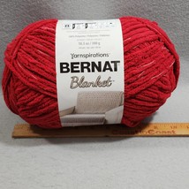 Bernat BLanket CRIMSON Red 100% Polyester Chenille Knitting Crochet Yarn... - £12.65 GBP