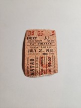 PAT BENATAR-1981-Partial Ticket Stub-Memorial Coliseum-Portland OR-Main ... - $21.00