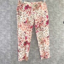 Womens Pants Calvin Klein Size 16  Floral Gold Zipper Front Pockets Spri... - £10.68 GBP