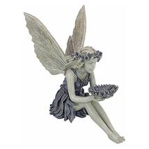 Garden Ornament Sitting Fairy Statue Resin Craft Lawn Yard Elf Figures Outdoor D - £26.33 GBP