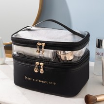 FUDEAM Waterproof PVC Women Cosmetic Bag Portable Traveling Leather Toiletries O - £51.70 GBP