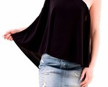 FREE PEOPLE Womens Top Relaxed You Are Black One Shoulder Black Size XS - £38.97 GBP