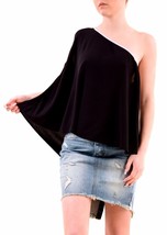 Free People Womens Top Relaxed You Are Black One Shoulder Black Size Xs - £38.36 GBP