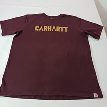 Carhartt 105183 PRT Relaxed Fit Men's Red Cotton Short Sleeve T-Shirt Size XL image 9