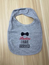 Ladies I have arrived Cute funny embroidered cotton baby bib - £4.82 GBP