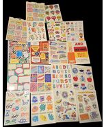 Massive Lot Of Vintage Stickers 18 Sheets -Hallmark AGC Gibson- Letters ... - $742.91 MXN