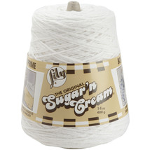 Lily Sugar&#39;n Cream Yarn - Cones-White - £19.86 GBP