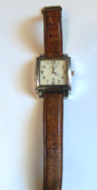 SILPADA Designs Watch Adjustable Brown Leather Band 5.5&quot;-7.5&quot; New Battery - £34.95 GBP